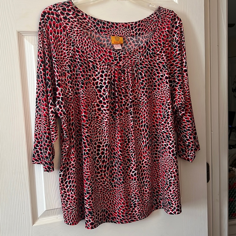 Ruby Rd 2x red and navy shirt